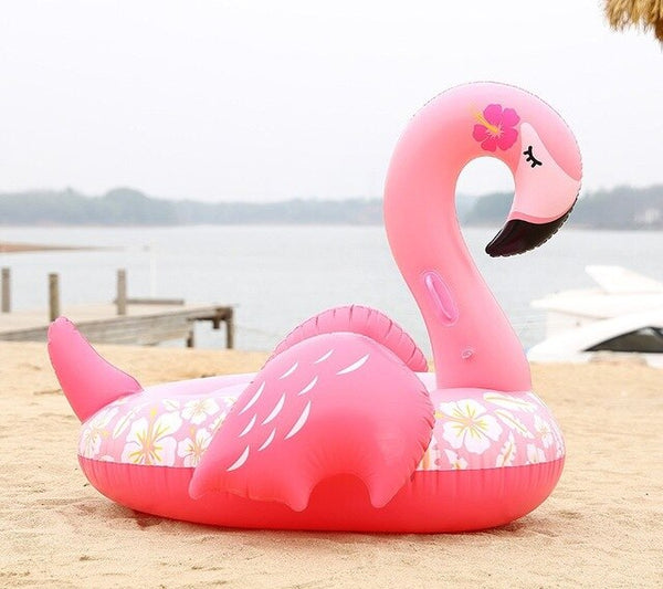 Giant Inflatable Sleeping Pink Flamingo Pool Float Raft 150*105cm