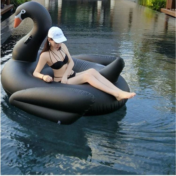 Giant Inflatable Black Swan Pool Float Raft 190*170*120cm