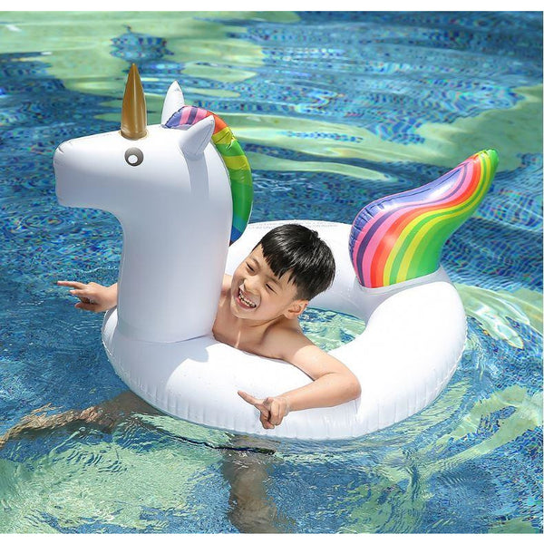 2 Sizes Inflatable Pool Float Swim Ring Unicorn