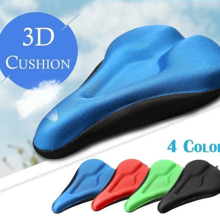 3D Silicone Gel Cycling Seat Cushion Bike Saddle Pad Memory Foam Soft Cover - Go2buy Australia
