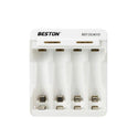 Beston 4-Slot Quick Smart Intelligent QC Battery USB Charger for 1.2V AA AAA NiMh Rechargeable Battery