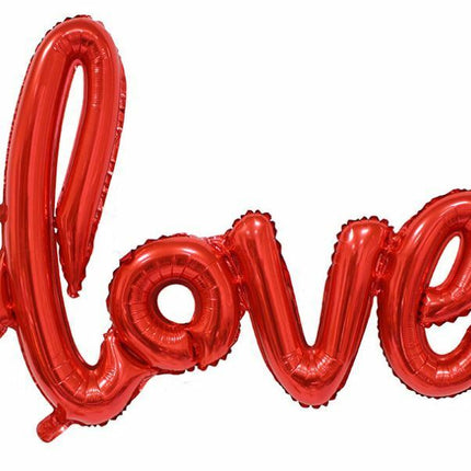 40" Handwriting LOVE Foil Balloons Wedding Proposal Marriage Decor Rose Gold Red - Go2buy Australia