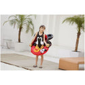 Inflatable Pool Float Swim Ring For Baby Black Mickey With Shade