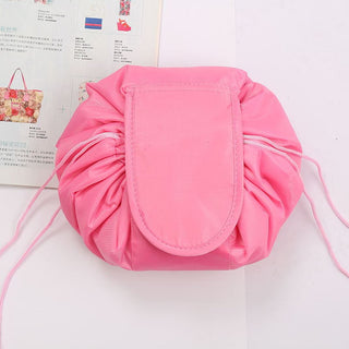 Buy dark-pink Magic Lazy Drawstring Makeup Cosmetic Travel Organizer Bag (8 Colors Available)