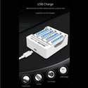 Beston 4-Slot Quick Smart Intelligent QC Battery USB Charger for 1.2V AA AAA NiMh Rechargeable Battery