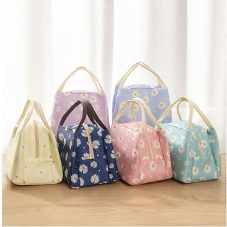 Buy random-color Insulated Daisy Lunch Bag Tote Container For Women Kids Office Work School (6 Colors Available)