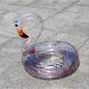 Inflatable Pool Float Swim Ring Transparent Flamingo Unicorn