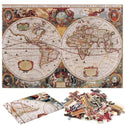 1000Pcs Thick Papers Jigsaw Puzzles Fun Game Challenge Gift For Adults Teens Kids (Old World Map)