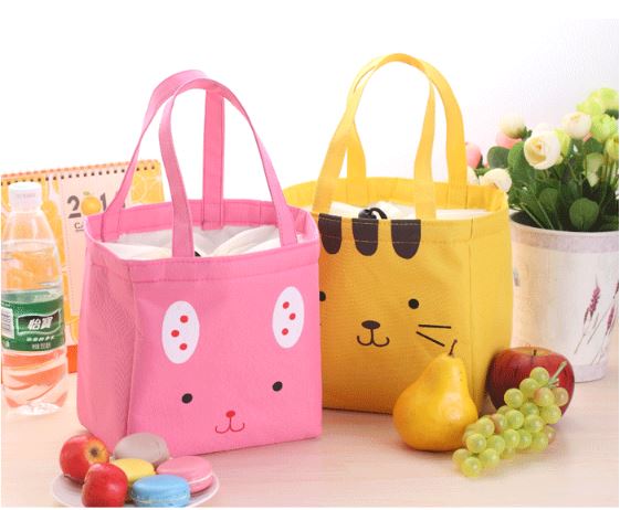 Cartoon Cute Insulated Lunch Bag Tote Container For Women Kids Office Work School