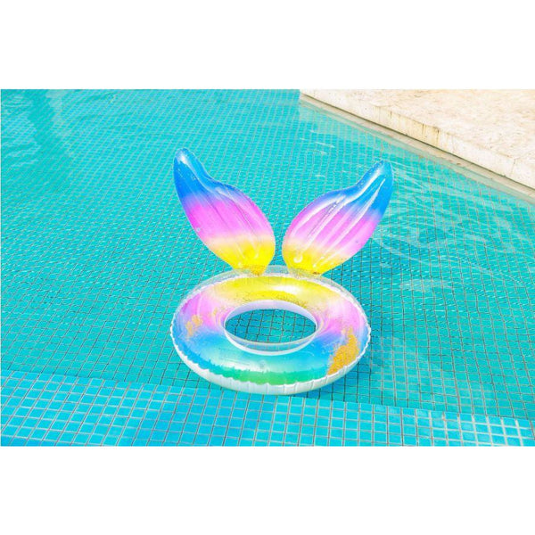 Inflatable Pool Float Swim Ring Mermaid Tail