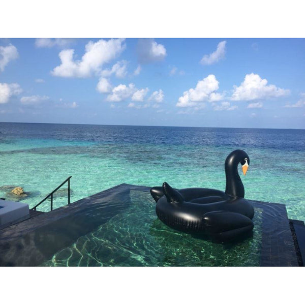 Giant Inflatable Black Swan Pool Float Raft 190*170*120cm