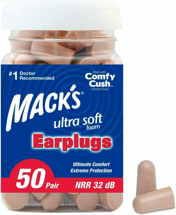 Mack's Ultra Soft Foam Earplugs 50 Pair Ear Plugs for Sleeping Snoring