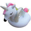 Giant Inflatable Rainbow Unicorn With Silver Wings Pool Float Raft 275X142X120cm