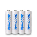 4PCS Beston Rechargeable Battery NiMH AA 1.2V 3000mAh High Capacity With Carry Box