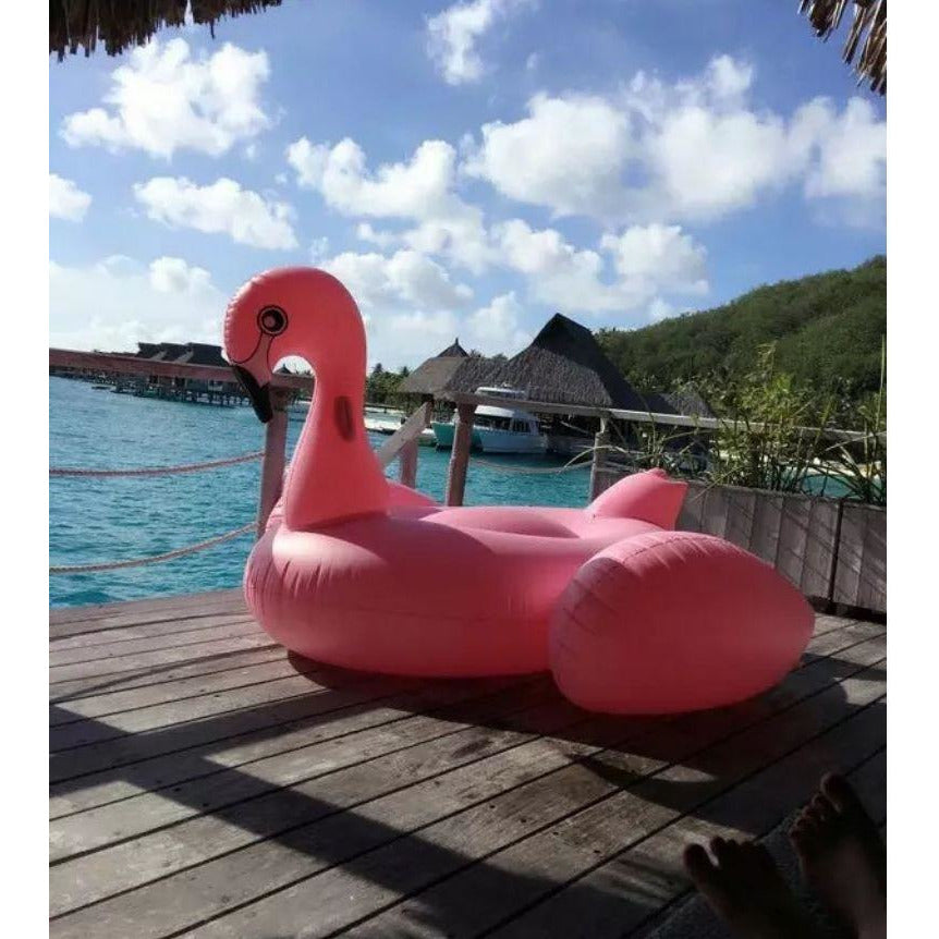 Pink Inflatable Raft Giant Inflatable Pink Flamingo Pool Float Raft 192*180*115cm – Go2buy ...