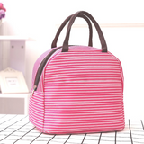 Insulated Strip Lunch Bag Tote Container For Women Kids Office Work School (6 Colors Available)