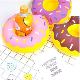 Inflatable Donut Drink Cup Holder Float For Party