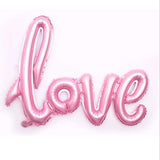 40" Handwriting LOVE Foil Balloons Wedding Proposal Marriage Decor Rose Gold Red