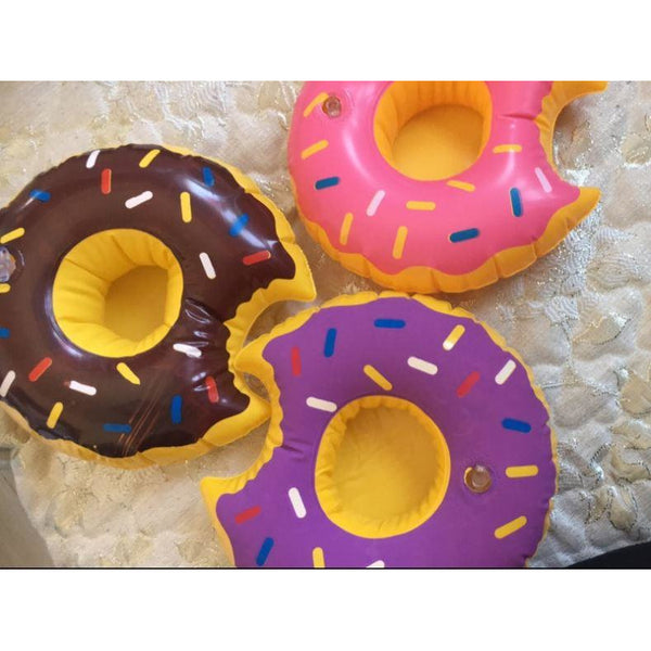 Inflatable Donut Drink Cup Holder Float For Party