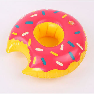 Buy rose-red Inflatable Donut Drink Cup Holder Float For Party