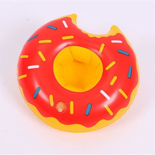 Buy red Inflatable Donut Drink Cup Holder Float For Party