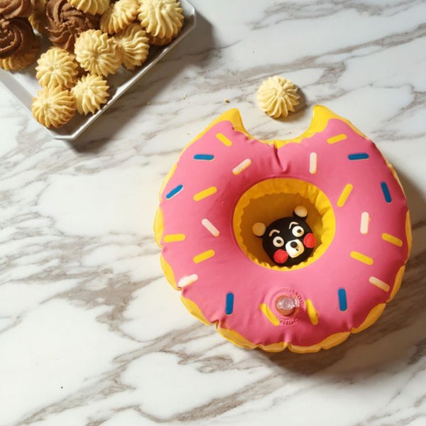 Inflatable Donut Drink Cup Holder Float For Party