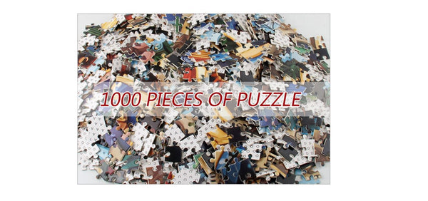 1000Pcs Thick Papers Jigsaw Puzzles Fun Game Challenge Gift For Adults Teens Kids (hot air balloons)