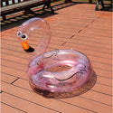 Inflatable Pool Float Swim Ring Transparent Flamingo Unicorn