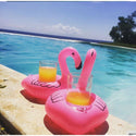 Inflatable Flamingos Drink Cup Holder Float For Party