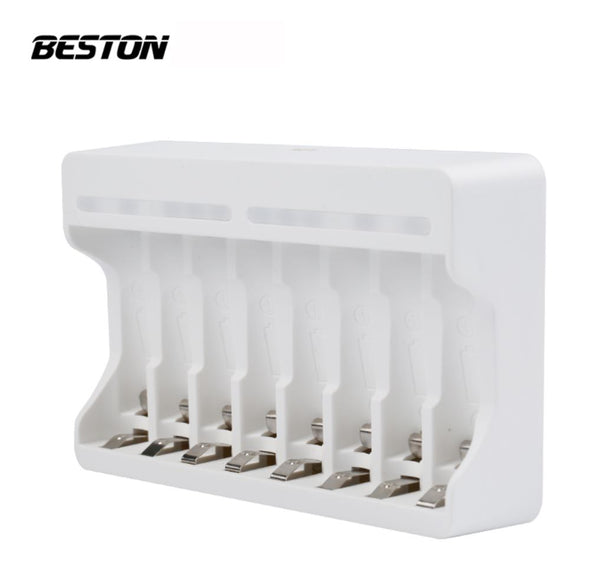 Beston 8-Slot Battery USB Charger for 1.2V AA AAA NiMh Rechargeable Battery