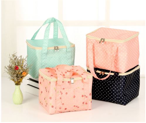 Insulated Lunch Bag Tote Container For Women Kids Office Work School (4 Colors Available)