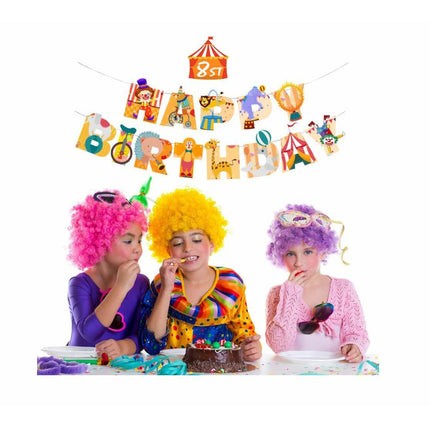 5M Circus Paper Letters HAPPY BIRTHDAY Set Party Decoration Strip Kids Party - Go2buy Australia