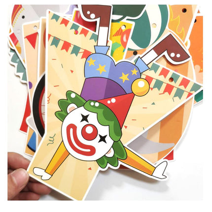 5M Circus Paper Letters HAPPY BIRTHDAY Set Party Decoration Strip Kids Party - Go2buy Australia