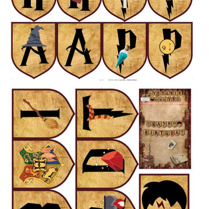 5M Harry Potter Paper Letters HAPPY BIRTHDAY Party Decoration Strip Kids Party - Go2buy Australia
