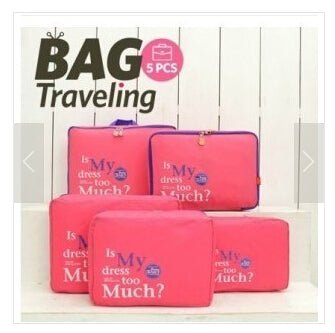 5PCS Travel Luggage Organizer Set Backpack Storage Pouches Suitcase Packing Bags(4 Colors Available) - Go2buy Australia
