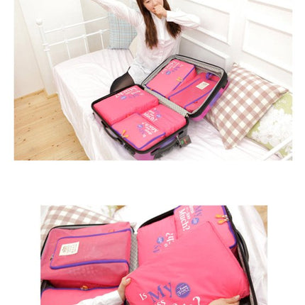 5PCS Travel Luggage Organizer Set Backpack Storage Pouches Suitcase Packing Bags(4 Colors Available) - Go2buy Australia