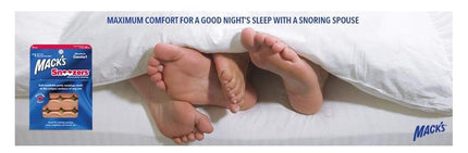 6 Pairs Macks Snoozers Silicone Moldable Earplugs Snore Swim Study 22dB - Go2buy Australia