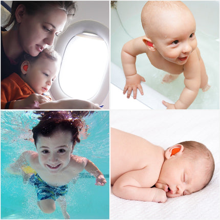 6 Pairs Macks Soft Moldable Silicone Kids Earplugs Swim Study Sleep - Go2buy Australia