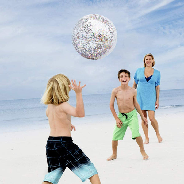 2 Sizes Inflatable Confetti Glitter Sparkling Beach Ball