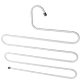 S Shape Multifunctional Metal Hanger Pants Hanger Storage Rack 5 Layers