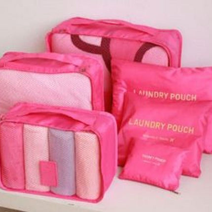 6PCS Travel Luggage Organizer Set Backpack Storage Pouches Suitcase Packing Bags(11 Colors Available) - Go2buy Australia