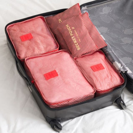 6PCS Travel Luggage Organizer Set Backpack Storage Pouches Suitcase Packing Bags(11 Colors Available) - Go2buy Australia