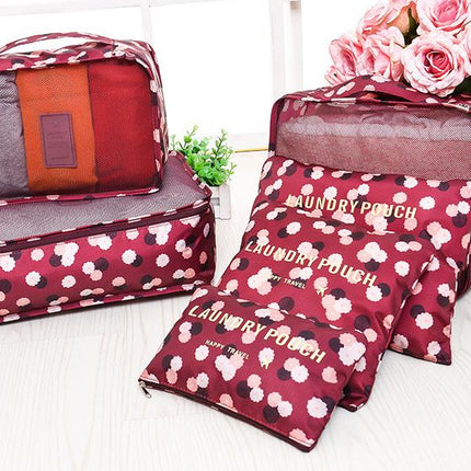 6PCS Travel Luggage Organizer Set Backpack Storage Pouches Suitcase Packing Bags(11 Colors Available) - Go2buy Australia