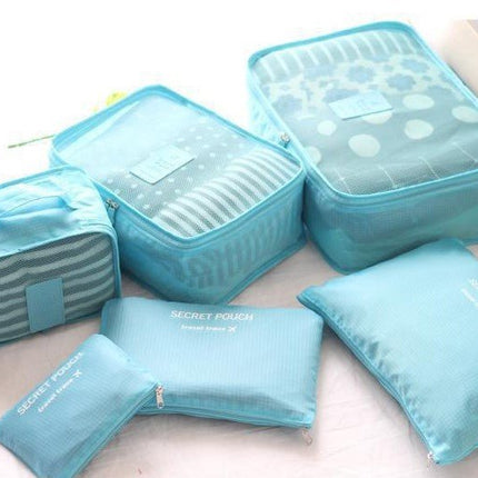 6PCS Travel Luggage Organizer Set Backpack Storage Pouches Suitcase Packing Bags(11 Colors Available) - Go2buy Australia