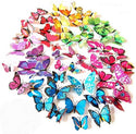 12PCS 3D Butterfly Wall Removable Sticker Decals Kids Art Nursery Decor Magnets