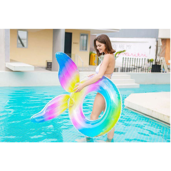 Inflatable Pool Float Swim Ring Mermaid Tail