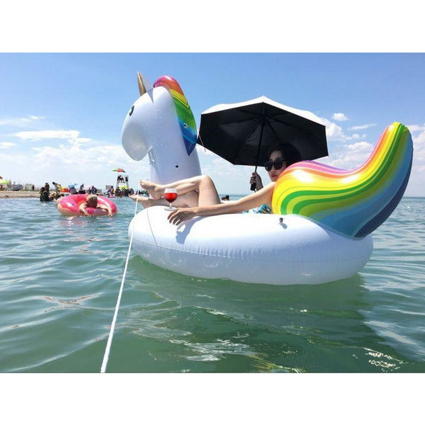 Giant Inflatable Rainbow Unicorn Pool Float Raft 200*100*90cm