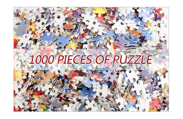 1000Pcs Thick Papers Jigsaw Puzzles Fun Game Challenge Gift For Adults Teens Kids (Hot Air Balloon-A)