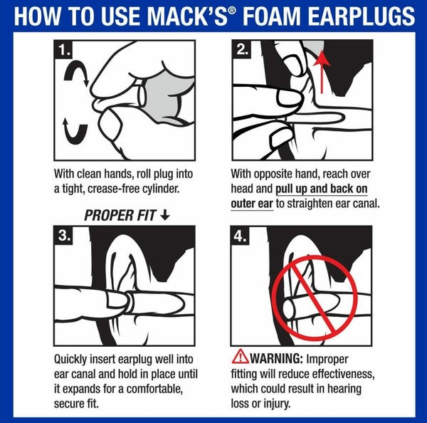 Mack's Ultra Soft Foam Earplugs 50 Pair Ear Plugs for Sleeping Snoring