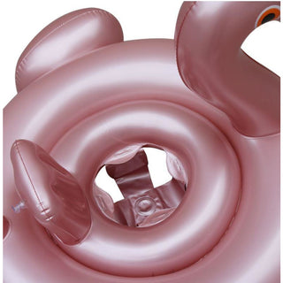 Inflatable Pool Float For Baby Rose Gold Flamingo
